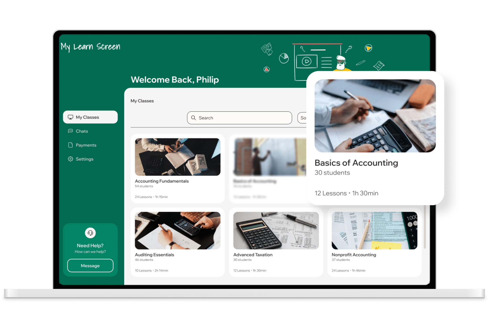Teacher dashboard